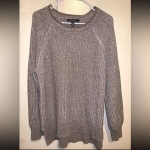 Ellen Tracy Taupe Women's Crew Neck Sweater